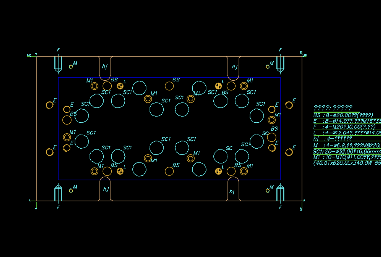 不锈钢铰链支架内挂钩折弯冲压模具图